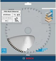 Bosch Multi Material Kreissägeblatt mit Hartmetall und 80 Zähnen, Durchmesser: 210 mm, Bohrung: 30 mm, Stärke: 2,5 mm - Bild 2