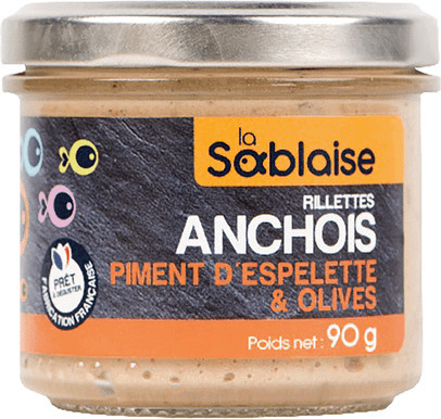 La Sablaise Anchovisrillette mit Piment d’espelette und Oliven 90 g - Bild 1