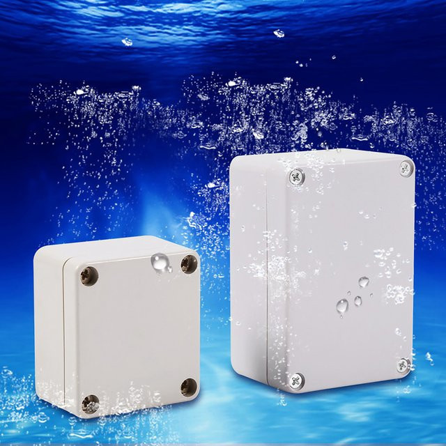 Wasserdichte Anschlussdose in Weiß für den Außenbereich als elektrisches Gehäuse und Verkabelungsanschlusskasten - Bild 1
