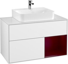 V&B Waschtischunterschrank Finion 100 in Weiß lackiert, Breite: 100 cm, Tiefe: 50,1 cm, Höhe: 50,1 cm - Bild 1