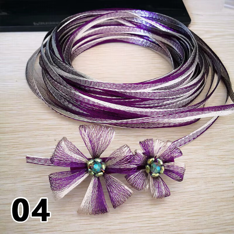 Metallgeflecht DIY Webmaterial, Buntes Netzfaden, 1m - Bild 3