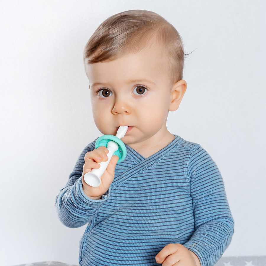 Reer BabyCare Zahnputz-Trainer für Kinder, 2 Stück, weiß, soft - Bild 2