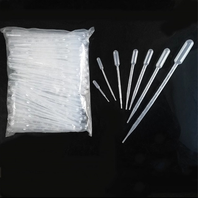 Transparente Kunststoff Pasteur Pipetten für Labor und Schule als Übertragung Dropper in verschiedenen Volumina von 0,2 ml bis 10 ml - Bild 1