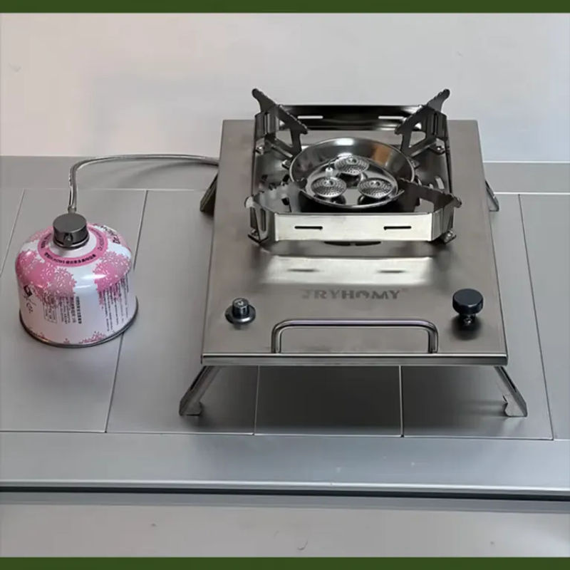 IGT Desktop Gasherd mit 3 Brennern aus Edelstahl in Silber, 7500 W Brennleistung für Camping und Barbecue - Bild 5