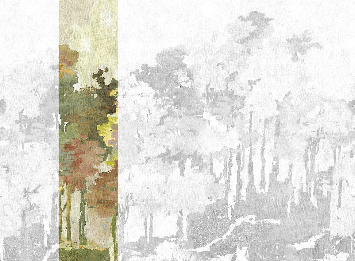 Jannelli & Volpi Mural Funes Autumn Panel 2 Wandbild in Multicolour mit abstraktem Design - Bild 1
