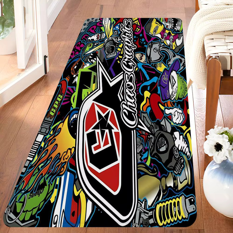 Troy Lee Design Fußmatte im nordischen Stil als Druckteppich für Badezimmer, Toilette oder Schlafzimmer, Multicolor - Bild 3