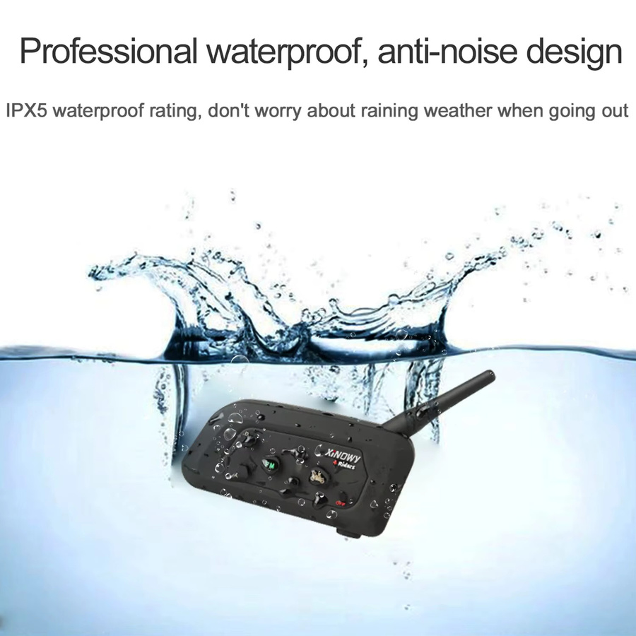 XiNOWy V4C In-Ear-Schiedsrichter-Headset mit Bluetooth, Vollduplex-Gegensprechanlage und FM-Radio, Schwarz, IPX5 wasserdicht - Bild 2