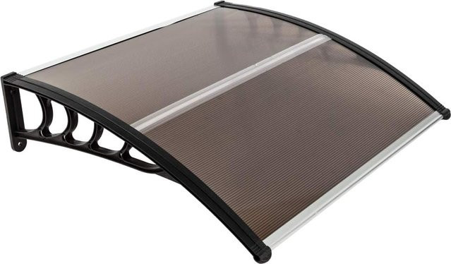 Design-Vordach in Anthrazit, B/T/H: 120 x 80 x 23,5 cm - Bild 1