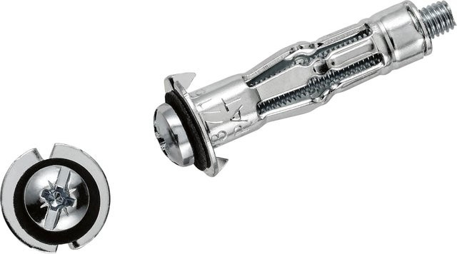 LUX-TOOLS Metallhohlraumdübel aus Stahl mit Schraube in Silber, Durchmesser: 5 mm, Länge: 37 mm, 4 Stück - Bild 1