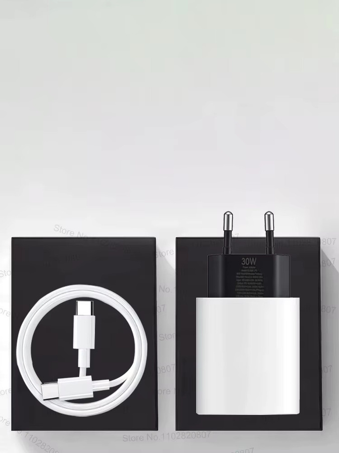 30W PD Schnellladegerät mit USB-C Kabel für Google Pixel 9 8 7 Pro XL Fold in Weiß - Bild 6