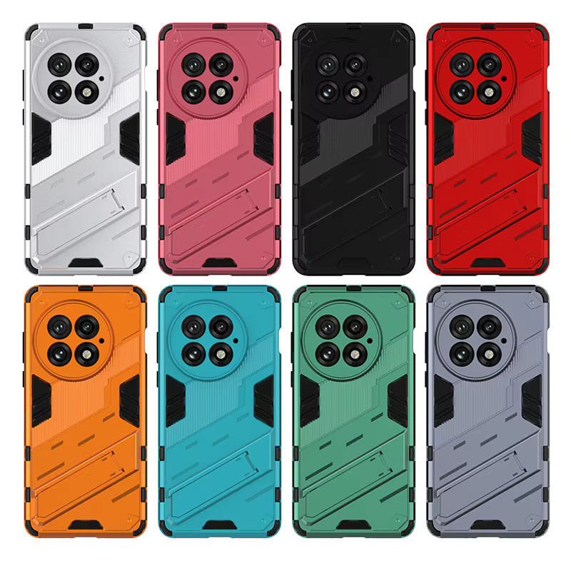 Anti-Schock Schutzhülle mit Kamera-Objektiv-Schutz und Ständer für OnePlus 13, 12, 11, 13R, 12R, Nord CE 4, 3 Lite in Pink - Bild 6