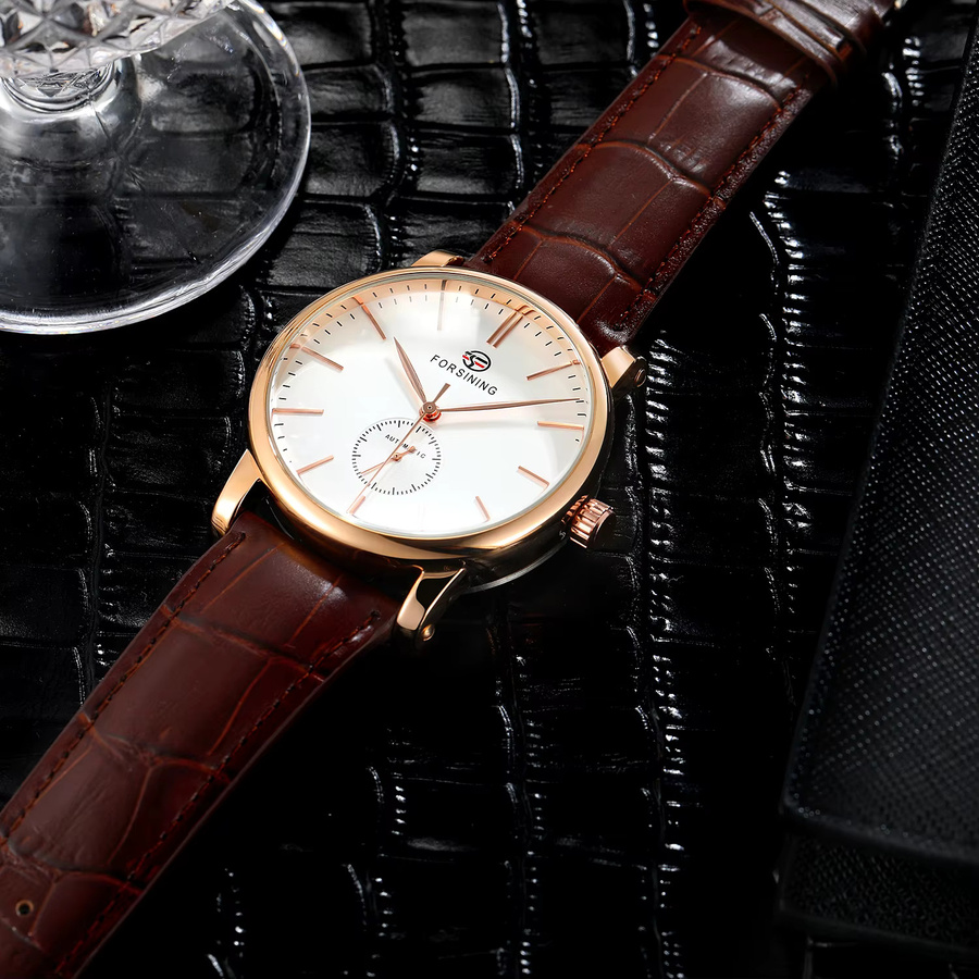 FORSINING Armbanduhr Automatik, Leder, Herren - Bild 4