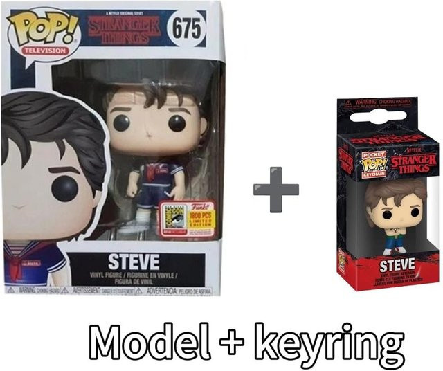 Stranger Things Steve Modell Heimdekoration mit Schlüsselanhänger in Multicolour aus Kunststoff - Bild 1