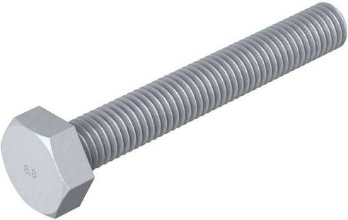 OBO Bettermann Sechskantschraube M10 x 70 mm aus verzinktem Stahl, Silber, 50 Stück - Bild 1