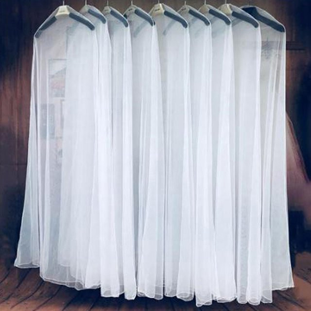 WHPHous Transparenter Staubschutz aus weißem Tüll-Netzgarn für Kleidung und Hochzeitskleider - Bild 1
