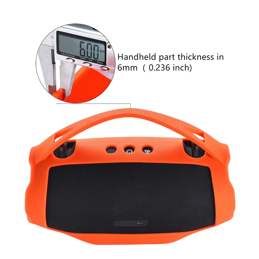 ALLOYSEED Silikonhülle für JBL Xtreme 4 BT Lautsprecher, stoßfeste Tragetasche mit Griff, Schwarz - Bild 3