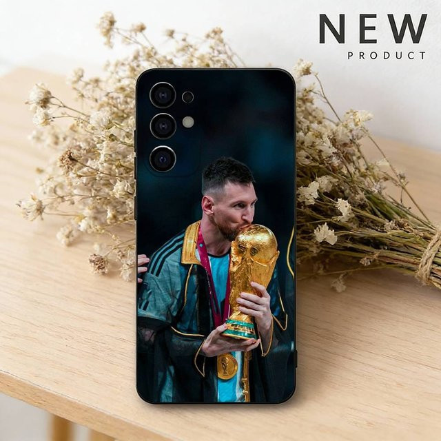 Handyhülle mit Fußball-Design Lionel Messi 10 für Samsung Galaxy S26, S25, S24, S23, S22, S21, S20, S10, S9 (Ultra, Plus, Lite), Schwarz, Weiche Hülle - Bild 1