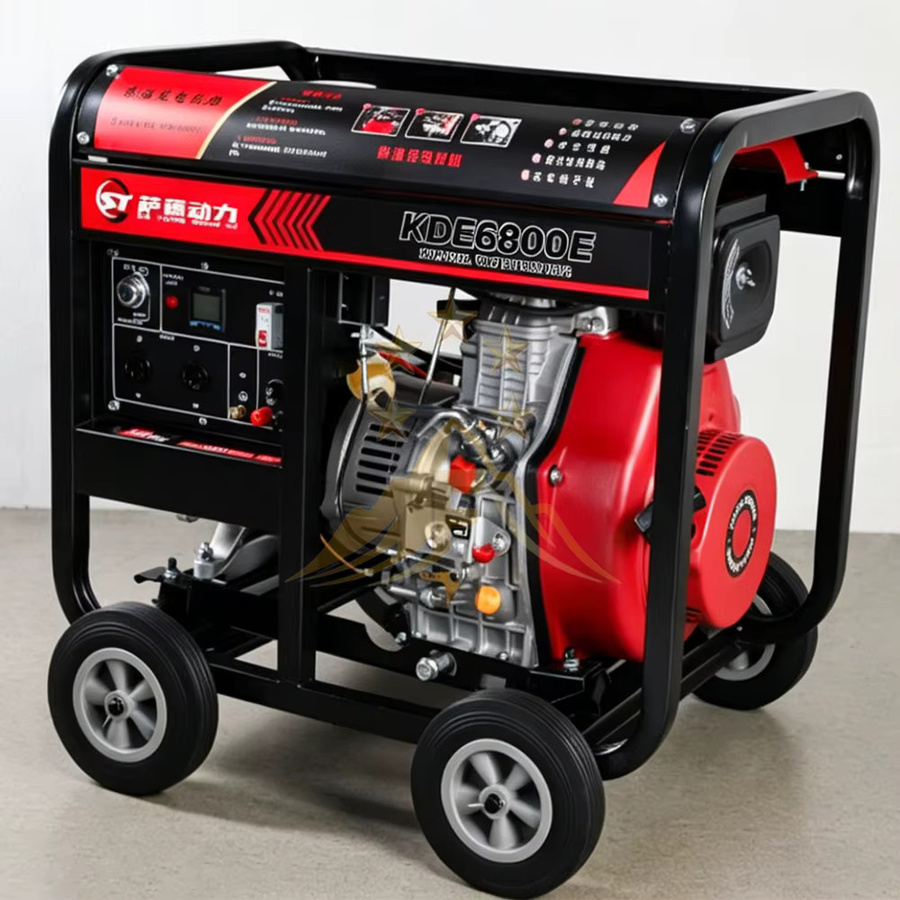 KUOXUAN Smart Dieselgenerator für den Heimgebrauch, 10KW, 220V/380V Dreiphasig, Rot - Bild 3