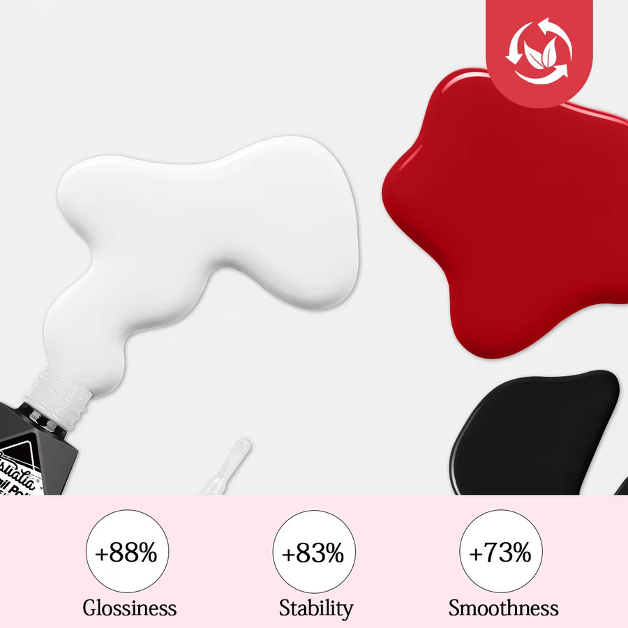 Visuatia Gel-Nagellack, Schwarz, Glänzend, Unisex - Bild 2