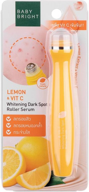 BABY BRIGHT Lemon & Vit C Whitening Dark Spot Roller Serum, 15 ml, Vitamin C, AHA - Bild 1