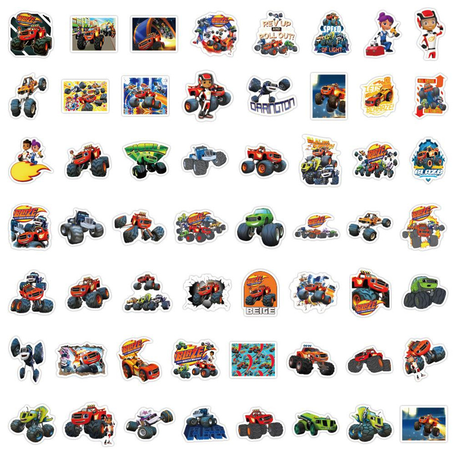 Blaze Doodle Sticker Dekoratives Notizbuch Koffer Cartoon 55-teiliges Set - Bild 2