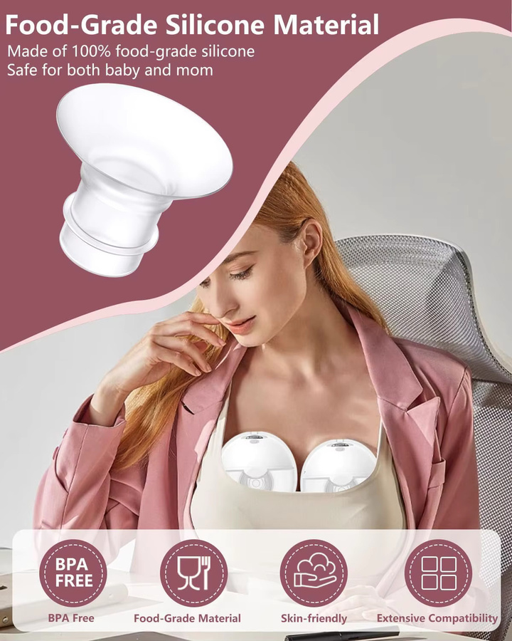 Milchpumpen-Flanscheinsatz-Set für Medela, Spectra S1/S2 und Lansinoh, Durchmesser: 21,0 mm, 4,0 mm - Bild 2