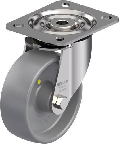 Blickle LX-PO 100G-ELS Edelstahl-Lenkrolle in Grau mit 100 mm Rad-Durchmesser und 250 kg Tragfähigkeit - Bild 1