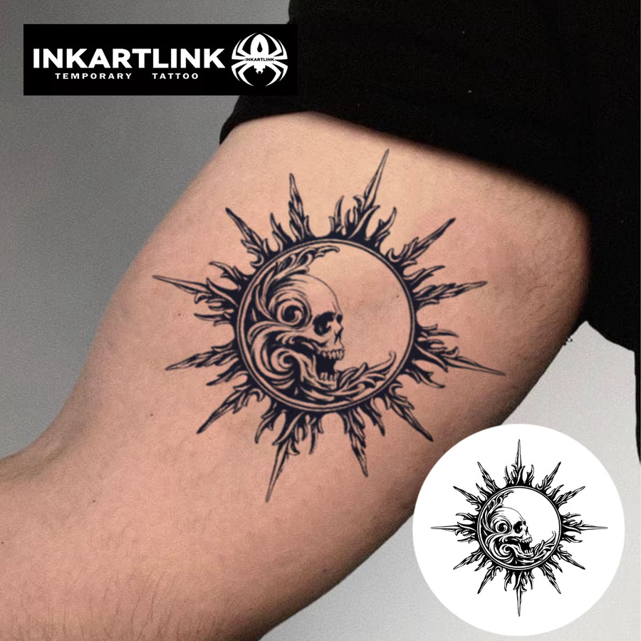 Temporärer Sonnentattoo-Aufkleber, wasserfest, semi-permanent - Bild 2