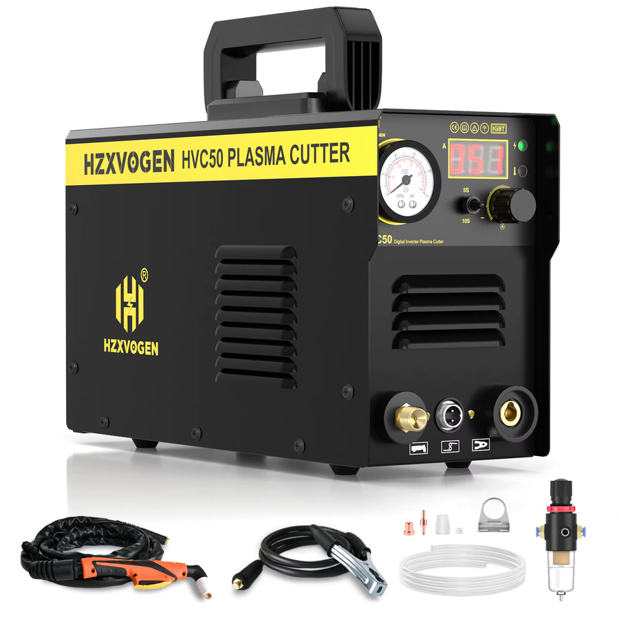 HZXVOGEN 50A IGBT Inverter Plasmaschneider Schwarz, tragbare Schneidemaschine für Edelstahl, Aluminium und Metall, 110V/220V - Bild 2