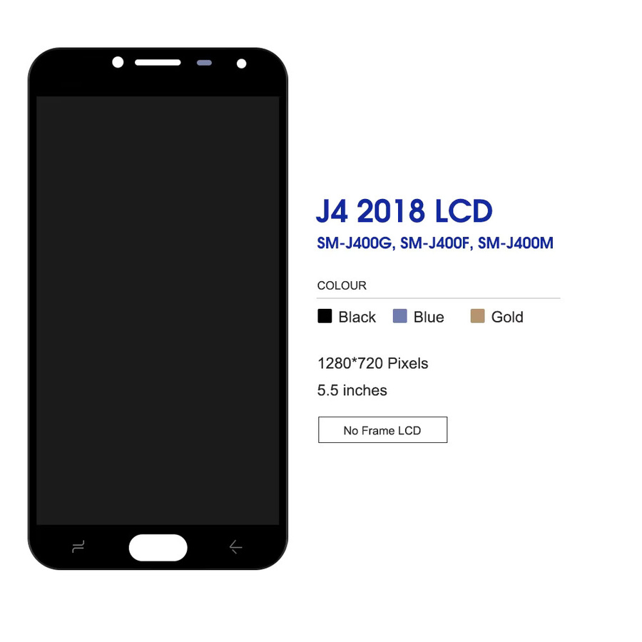 Samsung AMOLED Display mit Touchscreen Digitizer Montage Ersatz für J4 J400 J400F J400G/DS in Schwarz, 5,5 Zoll - Bild 2
