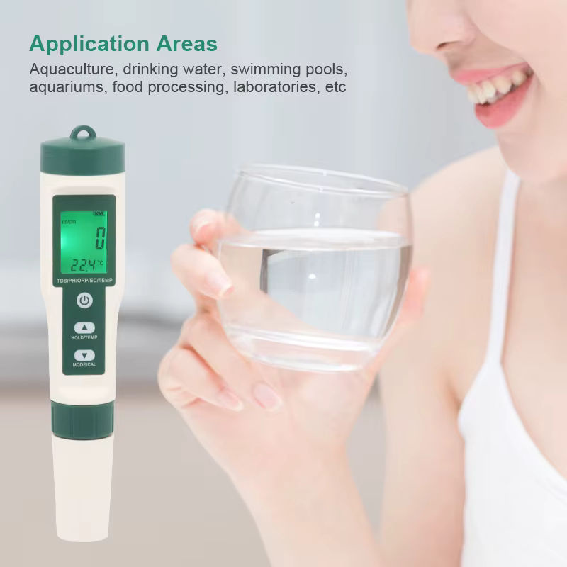 LPPCOLTD 10-in-1 Wasserqualitätsmonitor Tester für PH, TDS, EC, Salz, Temperatur, S.G, ORP, H2, Fruchtbarkeit und Widerstand für Pools, Trinkwasser und Aquarien - Bild 4