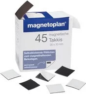 magnetoplan® Magnetplatte TAKKIS in Schwarz, Breite: 30 mm, Höhe: 20 mm - Bild 1