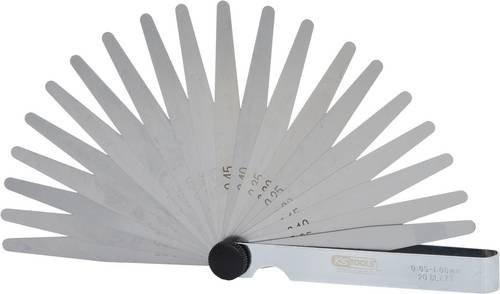 KS Tools Fühlerlehre aus Edelstahl in Silber, 20 Blatt, 0,05-1mm - Bild 1