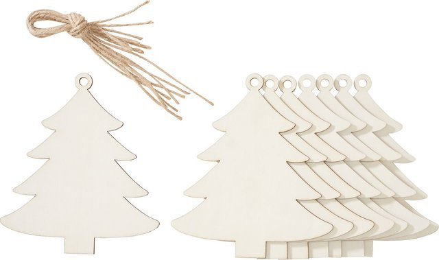 VBS Weihnachtsanhänger Tanne aus Sperrholz in Beige - Bild 1