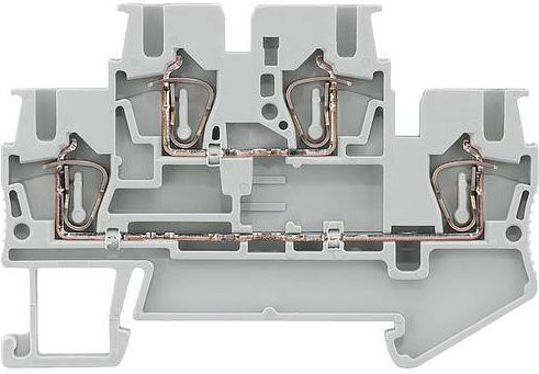 Siemens Doppelstockklemme Federzuganschluss Grau 50 Stück - Bild 1