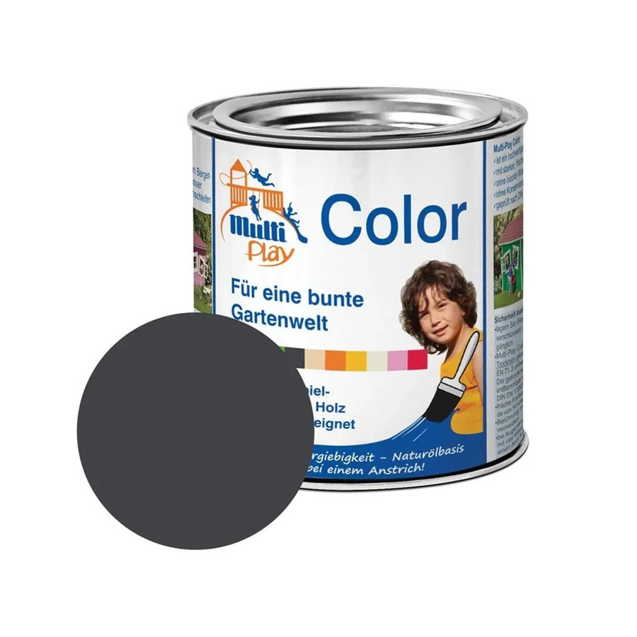 PROFI Multi-Play Color Holzfarbe Anthrazit, semi-transparent, satin-matt, 0,375 l - Bild 2