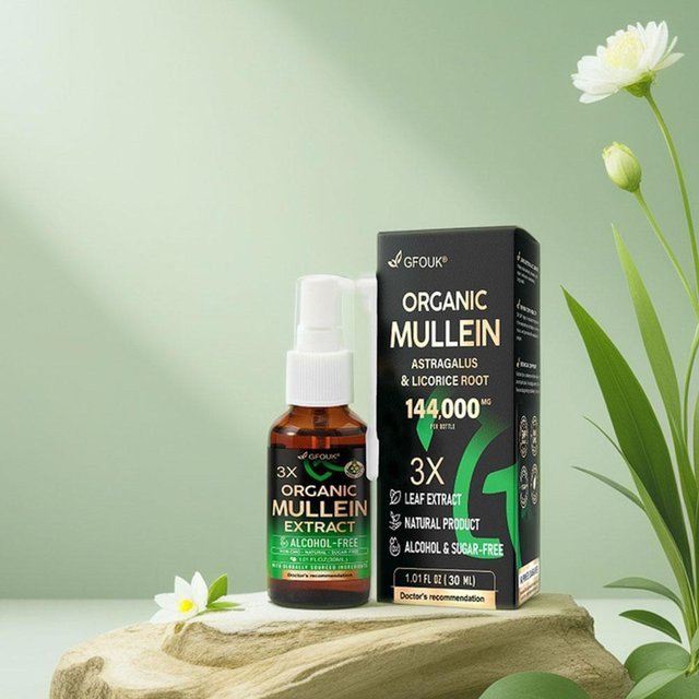 GFOUK Königskerzen-Extrakt-Spray, Bio-Königskerze, Astragalus, Süßholzwurzel - Bild 1