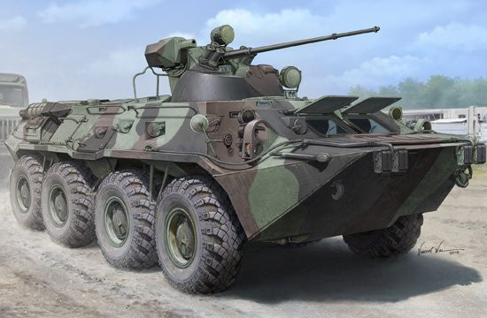 Trumpeter Russian BTR-80A APC, Fahrzeuge, Grün - Bild 1