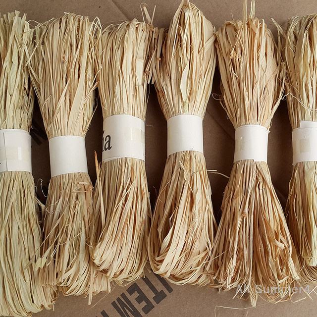 Beiges Bast-Band aus Krepppapier für Bastelarbeiten, 30 g - Bild 1