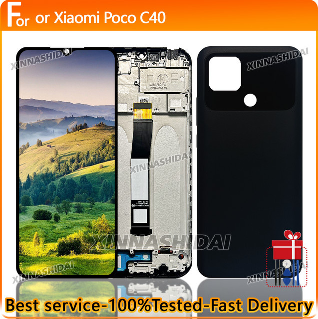 Xiaomi Poco C40 LCD Bildschirm mit Rahmen und Digitizer als Ersatzteil für die Display-Reparatur - Bild 1