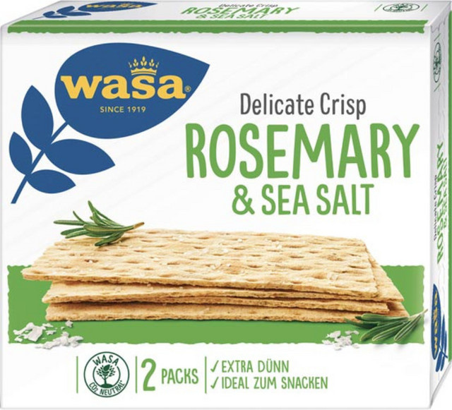 Wasa Delicate Crisp Rosmarin & Salz Knäckebrot 190 g - Bild 1
