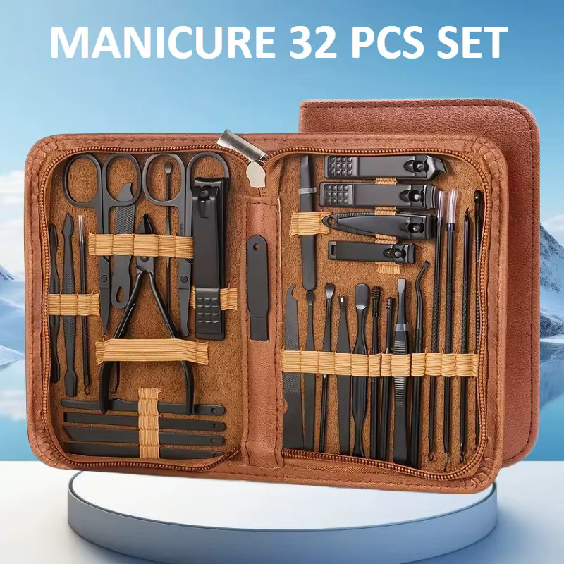 Ouriner Maniküre-Set, 32-teiliges Nagelpflege-Werkzeugset aus Edelstahl, Unisex - Bild 2