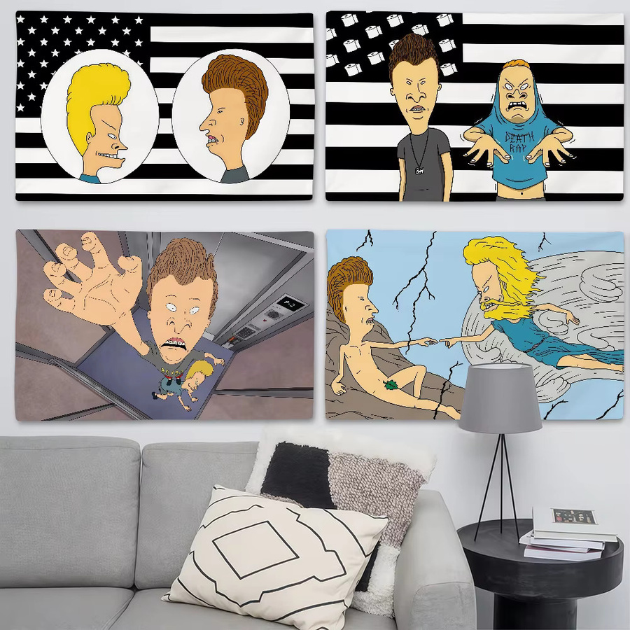 Warner Bros. Beavis and Butt-Head Flagge Wandkunst Dekoration Mehrfarbig B: 60,0 cm, H: 40,0 cm - Bild 5