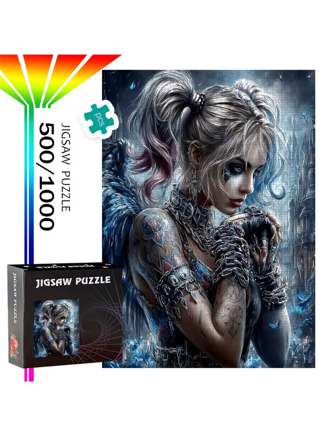 AZNM Flügel und Tattoos Puzzle, bunt/mehrfarbig - Bild 5