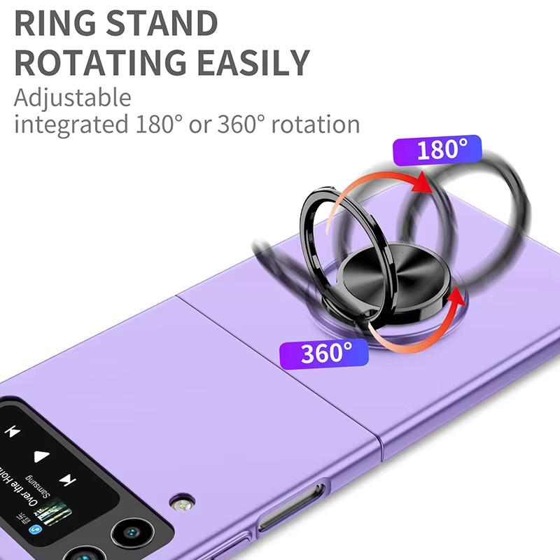 Magnetische 360 Grad rotierende Ringhalterungshülle für Samsung Galaxy Z Flip 3 4 5 6 in Blau oder Lila - Bild 5