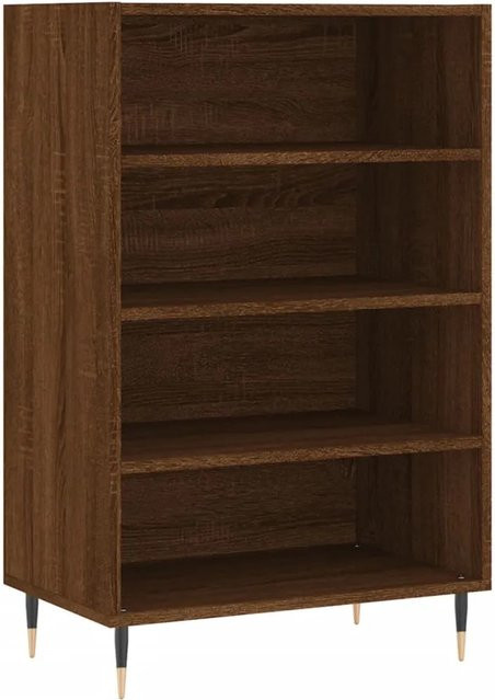 vidaXL Highboard in Eiche Braun aus Holzwerkstoff und Eisen, B/T/H: 57 x 35 x 90 cm - Bild 1