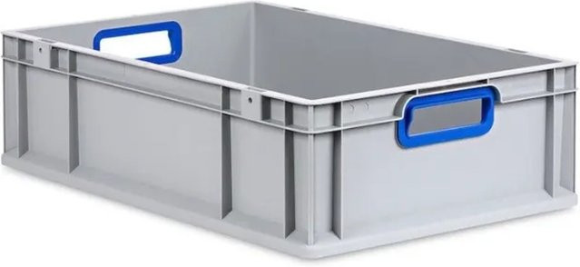 PROREGAL Eurobox Nextgen Color Transportbox mit Griffen und glattem Boden, Blau, H x B x T: 17 x 40 x 60 cm, 34 Liter - Bild 1