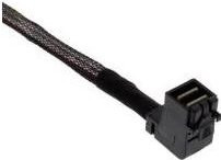 InLine Mini SAS HD Kabel SFF-8643 gewinkelt auf 4x SATA + Sideband, Schwarz, Länge: 0,5 m - Bild 1