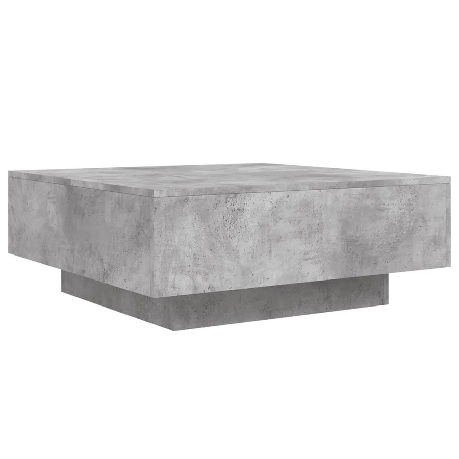 vidaXL Couchtisch modern in Betongrau aus Holzwerkstoff, B/T/H: 80 x 80 x 31 cm - Bild 2