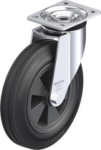 Blickle Lenkrolle L-VPP 250R-3 in Schwarz, Rad-Durchmesser: 250 mm, Tragfähigkeit: 295 kg - Bild 1